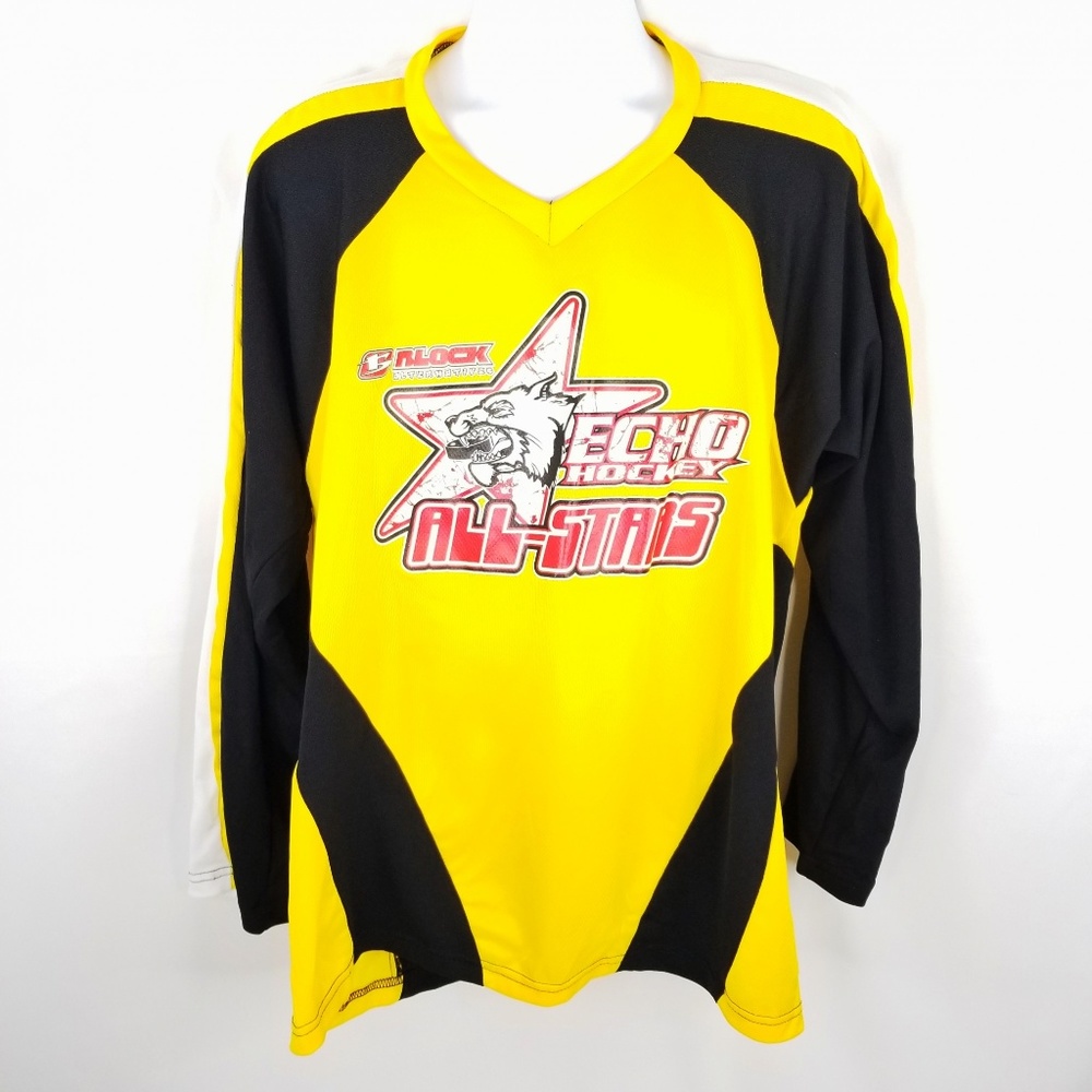 Echo Inline Hockey All Stars Mens L Jersey Yellow - Picture 2 of 8
